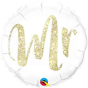 Balão Qualatex 18" - Redondo - Mr.-Purpurina Ouro - 1 Un