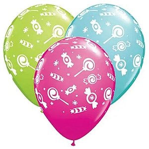 Balão Qualatex 11" - Redondo Sortido Especial - Doces A-R - 50 Un