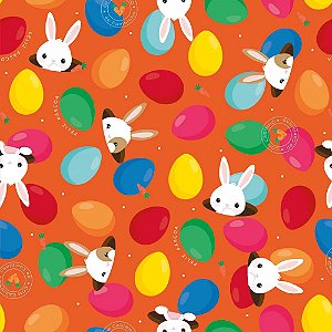 Folha Poli Coelho Sai da Toca Laranja 69x89 - 25 Un
