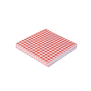Guardanapos de Papel Folha Dupla 24cm Vermelho - 20 Un