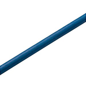 Canudo de Papel Liso 19,5cm Azul - 12 Un
