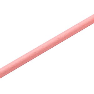 Canudo de Papel Liso 19,5cm Rosa Bebê - 12 Un