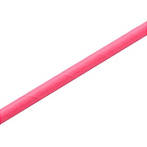 Canudo de Papel Liso 19,5cm Rosa Pink - 12 Un