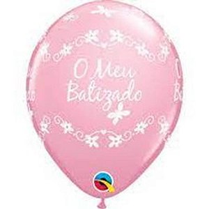 Balão Qualatex 11" - Qx Party Balloon Estampado - O Meu Bautizado-Borb - 6 un