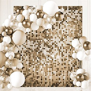 Painel Metalizado Quadrado Mágico Shimmer Wall 30x30cm Cobre Fosca - 1 Un