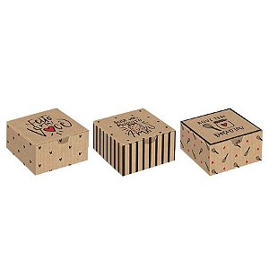 Caixa Diver Para 6 Brigadeiros Kraft Doçura Sortido 12x8x3,5 - 100 Un
