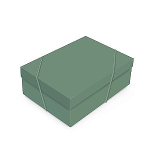 Caixa Retangular com Tampa Natural Green G 46x33x14cm - 10 Un