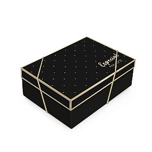 Caixa Retangular com Tampa Maison P 24x18x8cm - 10 Un