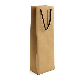 Sacola Premium Kraft Garrafa 35x11,5x8cm - 10 Un