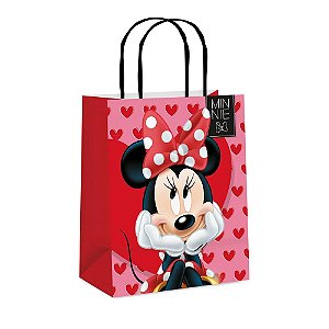 Sacola de Papel Minnie Love P 21,5x15x8cm - 10 Un