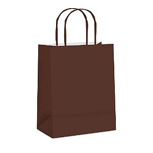 Sacola de Papel Marrom Garrafa 35x13x8cm - 10 Un