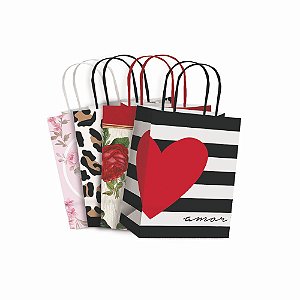Sacola de Papel Feminina Sortido G 32x26,5x13cm - 10 Un