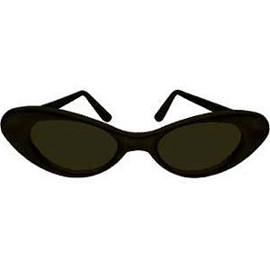 Óculos Gatinha Luxo Preto Com Lente - 1 Un