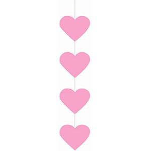 Móbile Corações Rosa 80cm - 1 un