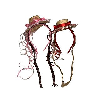 Tiara Trança Caipira Adulta para Festa Junina - 1 Un