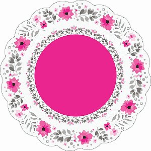 Folha Poli Redondo Camélia Pink 48cm - 50 Un