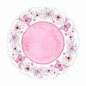 Folha Poli Redondo Panapaná Rosa 48cm - 50 Un