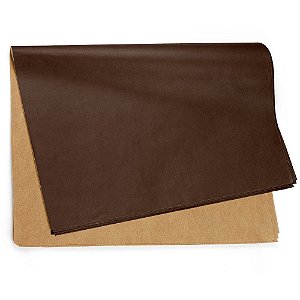Papel Kraft Marrom/Ouro 59x80cm - 50 Un