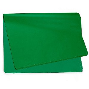 Papel Seda Liso Verde Bandeira 49x69cm - 50 Un