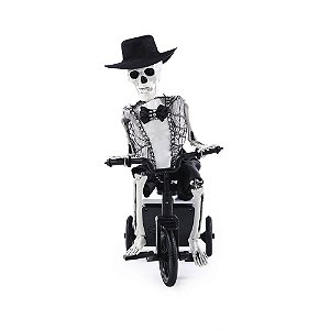Caveira com Triciclo Com Som e Movimento 34,5cm - 1 Un