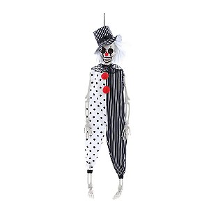 Esqueleto Palhaço Cartola Para Pendurar 40cm - 1 Un