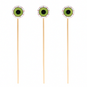 Pick Decorativo Halloween Olhos 12cm - 12 Un