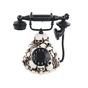 Telefone de Caveiras Assombrado Com Som e Luz - 1 Un
