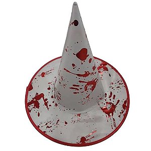 Chapéu de Bruxa com Sangue Halloween Sortido - 1 Un