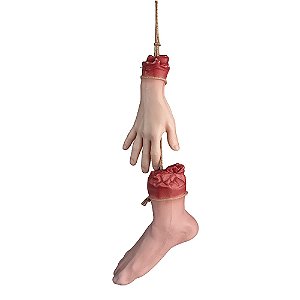 Enfeite Halloween Mão e Pé Pendurados - Kit com 2 Un