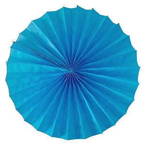 Enfeite de Papel Fiorata 30cm Azul Turquesa - 1 Un