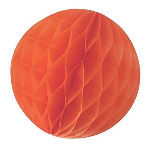 Enfeite de Papel Globo 13cm Laranja - 1 Un