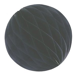Enfeite de Papel Globo 13cm Preto - 1 Un
