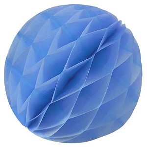 Enfeite de Papel Globo 21cm Azul Claro - 1 Un