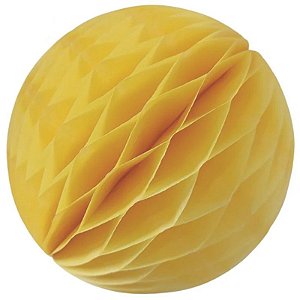 Enfeite de Papel Globo 34cm Amarelo Ouro - 1 Un