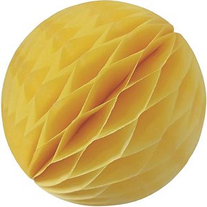 Enfeite de Papel Globo 48cm Amarelo Ouro - 1 Un