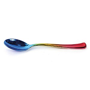 Colher de Plástico Descartável Ombre - 10 Un