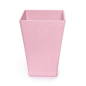 Vaso Quadrado Rosa Claro 13,8X13,8X20