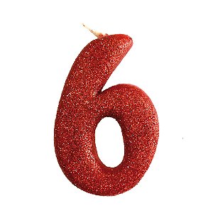 Vela N°6 Fun Vermelho