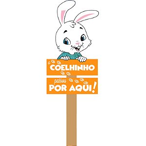 Placa de Jardim Coelhinho Passou Por Aqui - 1 Un
