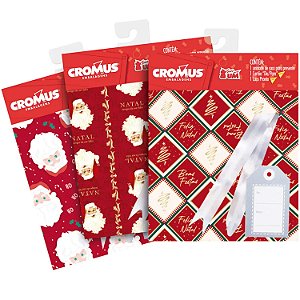 Kit Auto Serviço 35x54cm Natal - 30 Conjuntos
