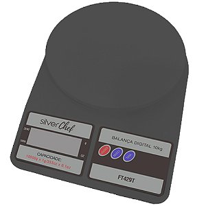 Balança Digital de Cozinha Sf-400 Até 10kg Preta - 1 Un