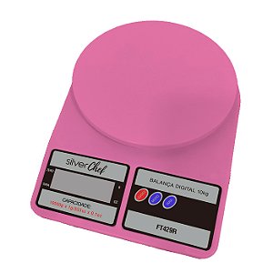 Balança Digital de Cozinha Sf-400 Até 10kg Rosa - 1 Un