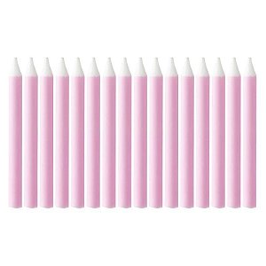 Vela Palitinho Lisa Rosa Bebê - 16 Un
