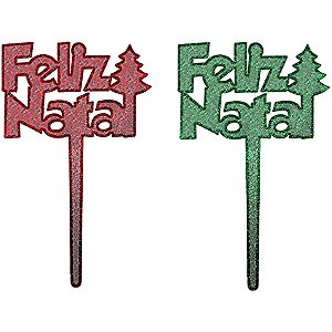 Topo Grande Feliz Natal Cores Diversas - 1 Un