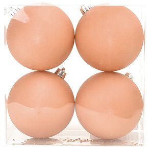 Bola de Natal Lisa Matte Marrom 10cm - 4 Un