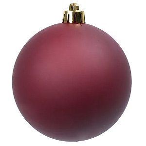Bola de Natal Lisa Matte Vinho 10cm - 4 Un