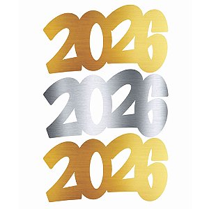 Aplique Artesanal Cartonado Réveillon 2026 G - 5 Un