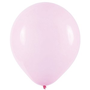 Balão Látex Candy Redondo 9" Liso Rosa - 25 Un