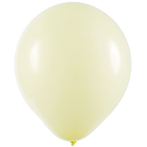 Balão Látex Candy Redondo 9" Liso Amarelo - 25 Un