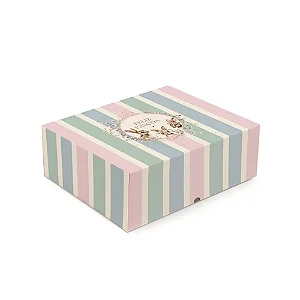 Cesta na Caixa de Papel Cartão Doce Páscoa P 27x19,5x9cm - 10 Un